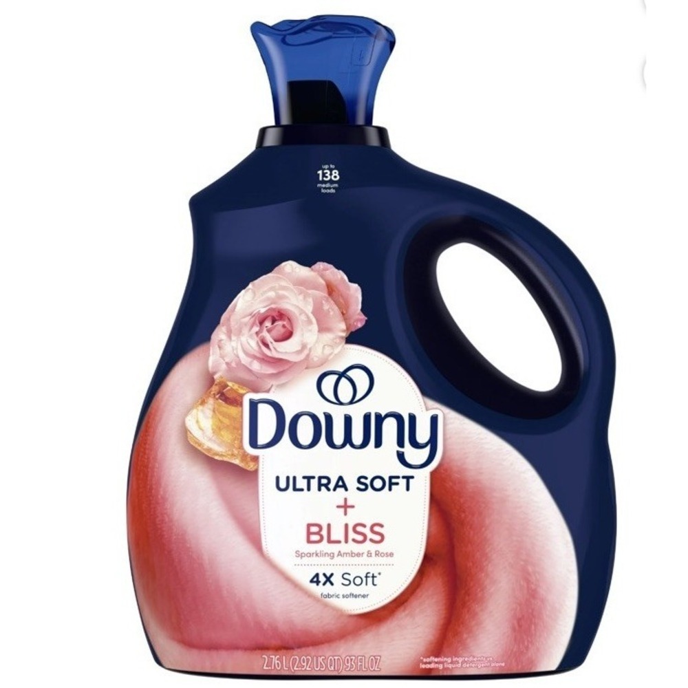 Downy Ultra Soft Plus Fresh Bliss Sparkling Amber And Rose Fabric Softener 93oz - Picture 2 of 7
